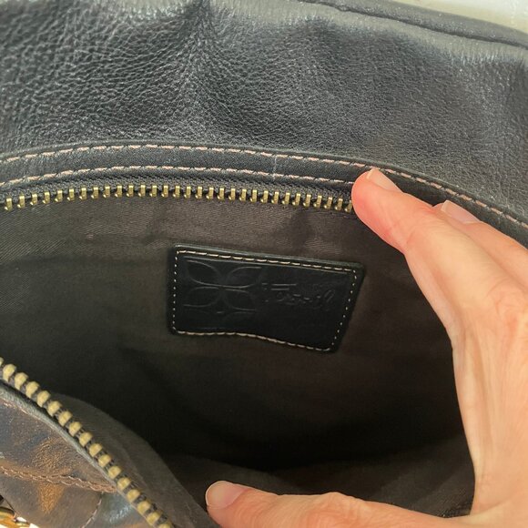 small black fossil crossbody purse - Picture 2 of 6